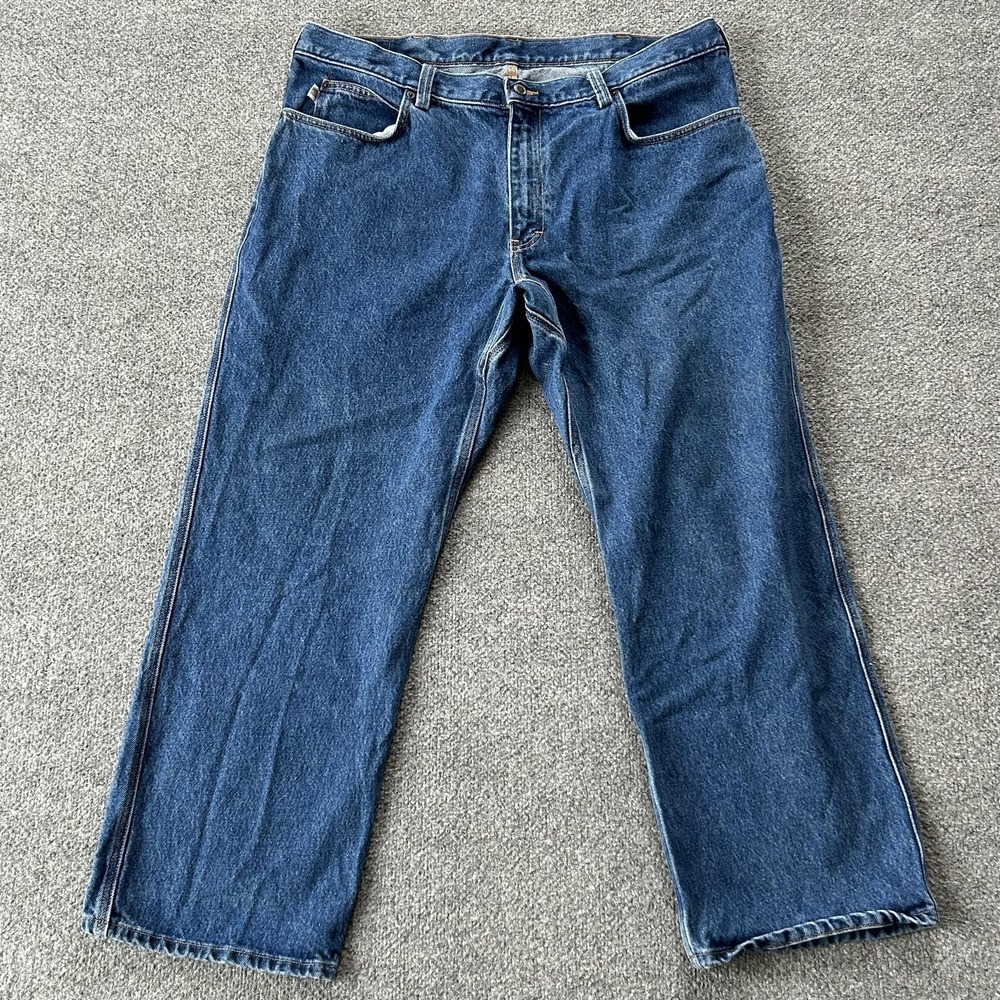 Duluth Trading Co‎ Jeans Mens 40x30 Blue Straight Leg Denim Work Made USA P20